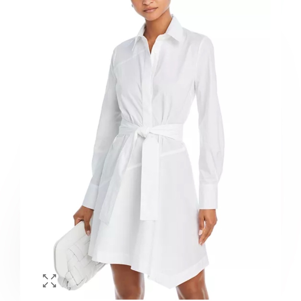 Derek Lam 10 Crosby Floral Shirt Dress In White Size 2